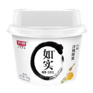 光明如实酸奶0添加0蔗糖生牛乳发酵菌原味无蔗糖酸奶孕妇儿童代餐