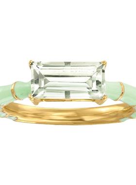 自营Ross-Simons 紫水晶戒指配以 18 克拉金 18 克拉紫色珐琅 -