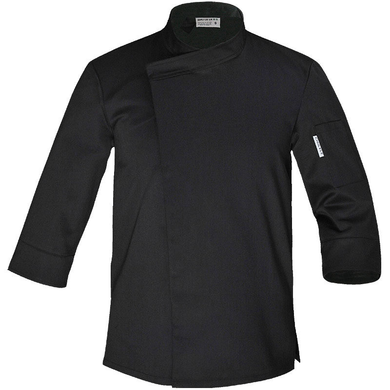 厨乐乐品牌厨师工作服男饭店厨房工服烘焙白色上衣套装工装厨师服