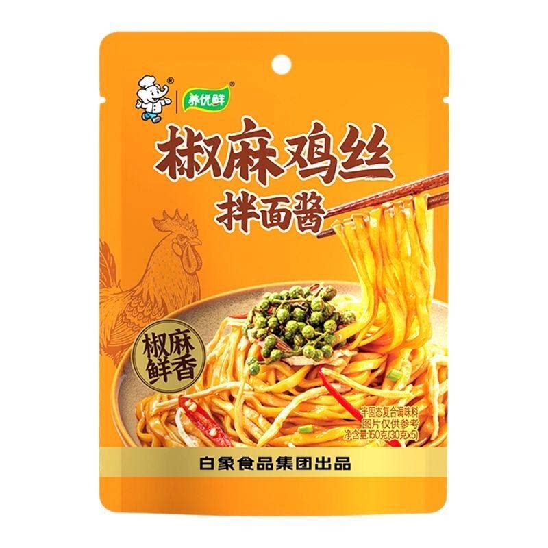 白象椒麻鸡丝拌面酱30g*5小袋