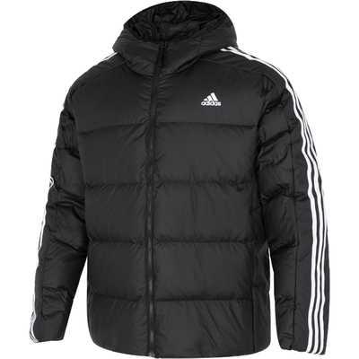阿迪达斯官网羽绒服女装2025冬新款运动服连帽保暖外套男装棉服