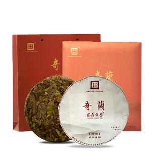 万氏留香福鼎白茶磻溪老白茶奇蘭2018紧压寿眉茶饼礼盒装350g