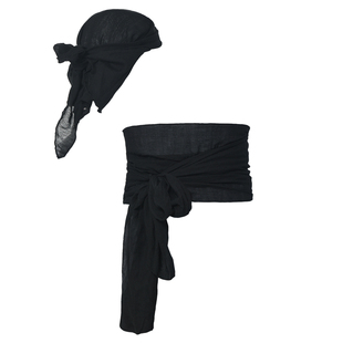 万圣节中世纪文艺复兴海盗头巾cos服饰配件全套海盗服装和腰带