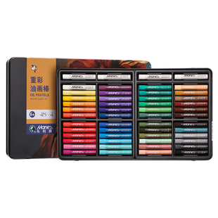 马利油画棒小学生专用重彩超软蜡笔48色儿童美术专用绘画画笔幼儿园软性安全可水洗不脏手24色油画棒工具套装