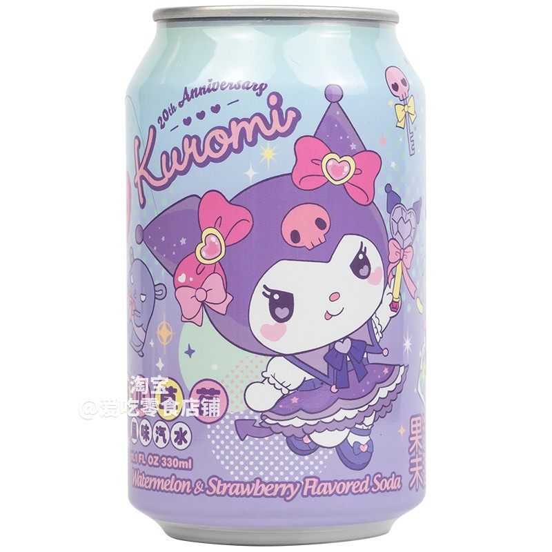 台湾吉伊卡哇饮料乌萨奇三丽鸥凯蒂猫蜜桃味小罐装气泡水
