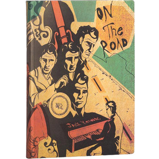 绝版paperblanks笔记本子杰克凯鲁亚克在路上复古创意记事本礼品