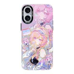 吹泡泡爱莉希雅手机壳IMD镭射适用苹果17崩坏三iphone16小米15红米K90荣耀win华为mate80一加ace6iqoo15周边