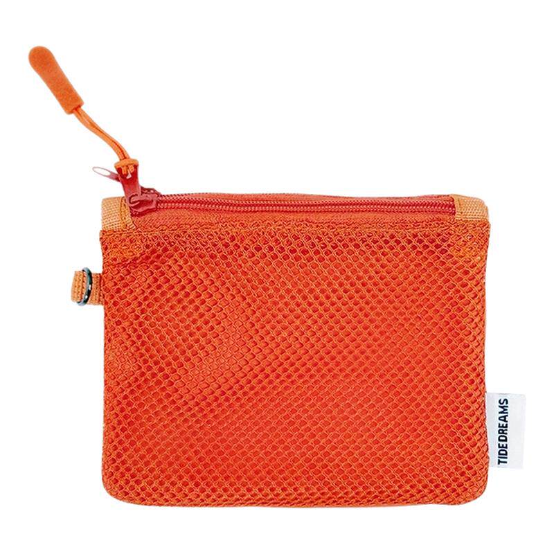 双拉链包新款网格收纳包