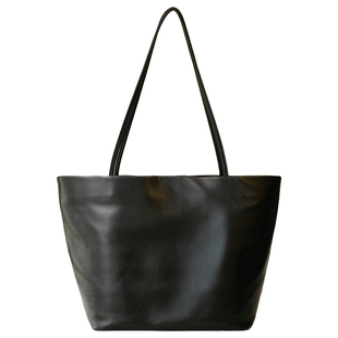 藤也家极简慵懒风松驰感托特包休闲简约通勤羊皮女包菜篮子大包包