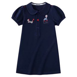 MQDmini童装女童连衣裙2026新款夏季儿童短袖POLO裙宝宝休闲夏装