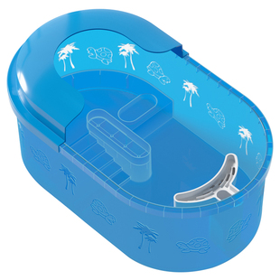 乌龟饲养缸家用豪华别墅乌龟专用饲养缸生态造景多功能带盖防逃逸