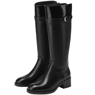 钟楚曦同款73hours女鞋马赛季节2025冬季新款骑士靴瘦瘦靴长筒靴