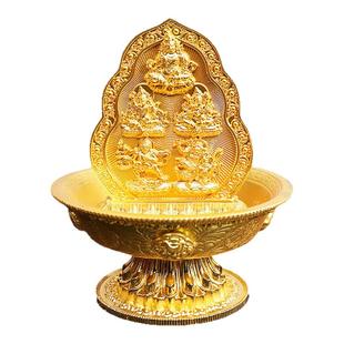 纯铜水财神像供水碗具用品密宗五姓财神堂供奉五方财神摆件