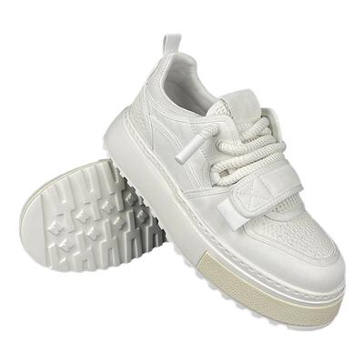 2025春夏款真皮板鞋厚底增高