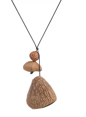 安澜天然印尼黑果壳吉祥如意项链