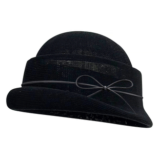 2026新款法式赫本风蝴蝶结礼帽女薄款春夏优雅留洋千金气质渔夫帽