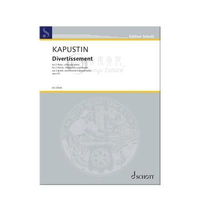 卡普斯汀嬉游曲op91两支长笛