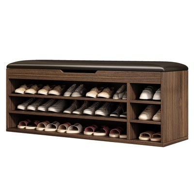 家用实木进门口穿换鞋凳可坐式鞋柜一体入户玄关可收纳储物多层架