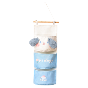 默默爱 布艺收纳袋挂袋墙挂式门后大容量悬挂手机置物兜宿舍墙上