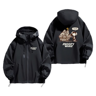 星球大战联名史努比达斯维达原力光剑男女外套冲锋衣服羽绒服夹克