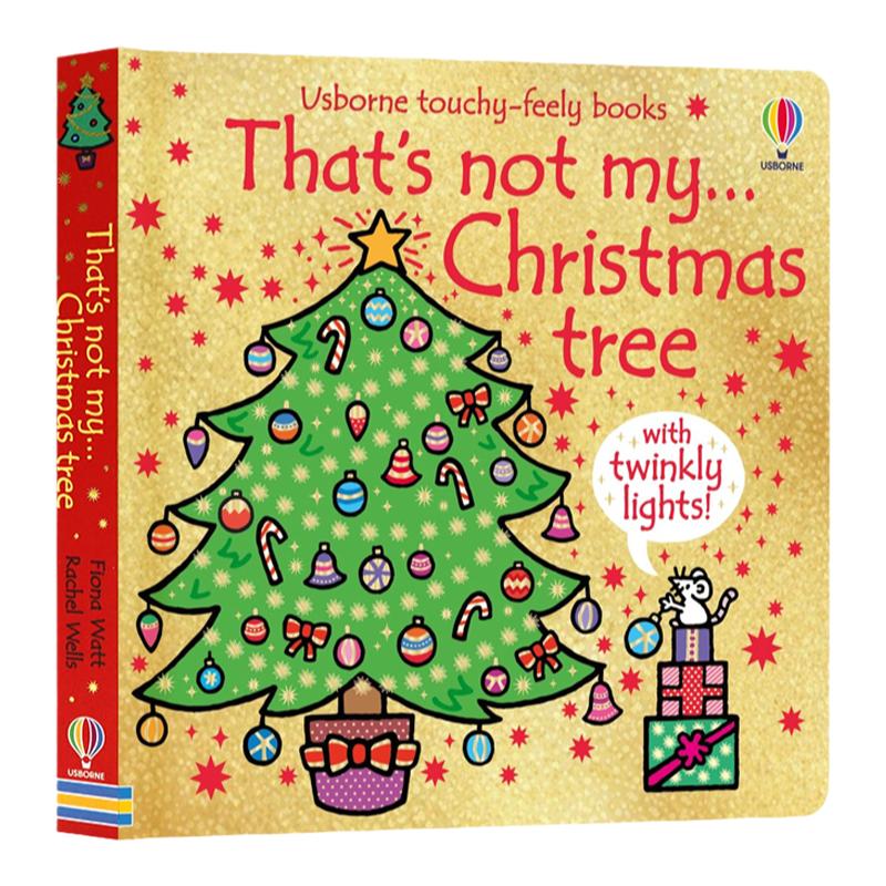 Usborne出品那不是我的圣诞树 That's not my Christmas tree 英文原版绘本 触摸撕不烂纸板发光书0-6岁幼儿触觉认知趣味精装书