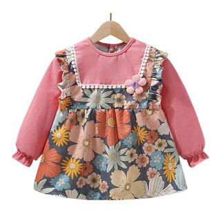 宝宝罩衣防水防脏儿童秋冬季女宝反穿衣围兜吃饭外穿婴儿围裙饭兜