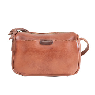 葱木日系小众复古通勤高级感休闲真皮波士顿枕头包牛皮单肩斜挎包