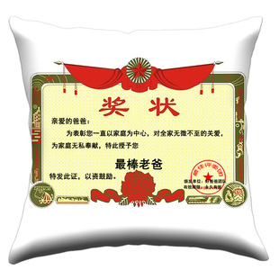 创意个性奖状抱枕定制双面毕业季送学生礼物朋友父母同事靠垫礼品