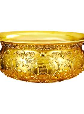 铜聚宝盆摆件大号铜香炉家居柜台工艺品朋友送礼中式大聚宝盆