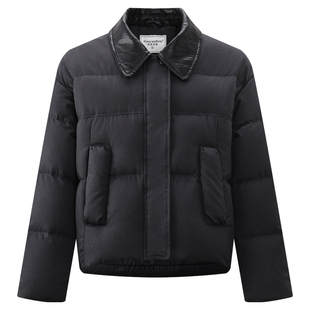 库恩玛维ins风方领羽绒服女2025年冬季新款氛围感90白鸭绒短外套