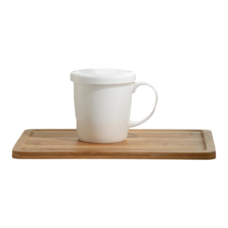咖啡杯带盖杯奶杯唐山骨瓷杯子喝水瓷杯陶瓷马克杯创意水杯简约