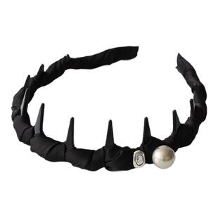 川野高级感珍珠发箍日常外戴高颅顶头箍女高级感轻奢卡子头饰发饰