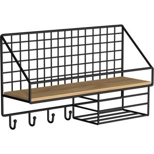 墙上置物架免打孔寝室床头宿舍收纳神器墙壁挂卧室书桌隔板收纳架