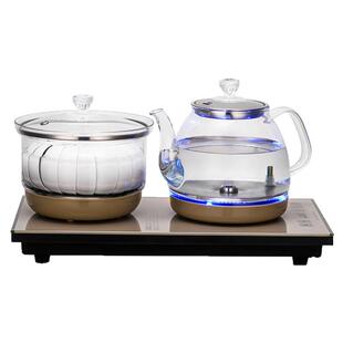 底部上水电热烧水壶全自动泡茶桌专用嵌入式茶台一体机电磁煮茶炉