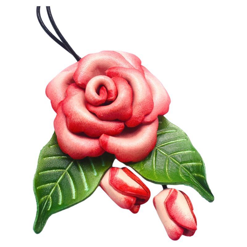 洋芋『花开漫漫』真皮手工包挂饰