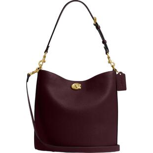 COACH/蔻驰奥莱女士牛皮革WILLOW 28号柔软水桶包手提包斜挎包