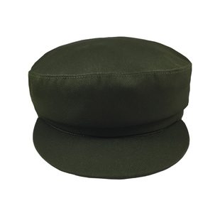 老式干部帽军绿色马裤呢秋冬中山帽中老年帽子男爸爸短檐平顶休闲