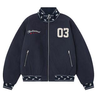 From Mars Surprised retro stand-collar thick cotton coat