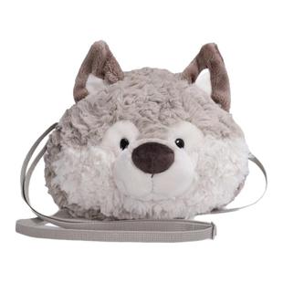 德国NICI软萌温尼狼包包斜挎包毛绒玩具公仔包袋单肩背动物小狼包