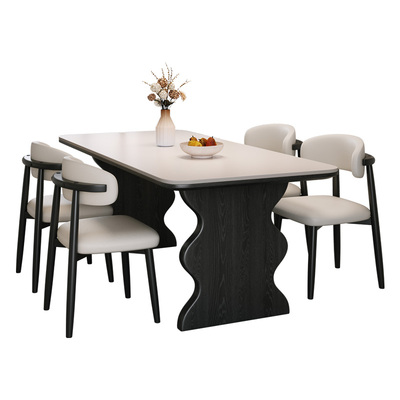 馨佰利涟漪岩板餐桌小户型吃饭桌