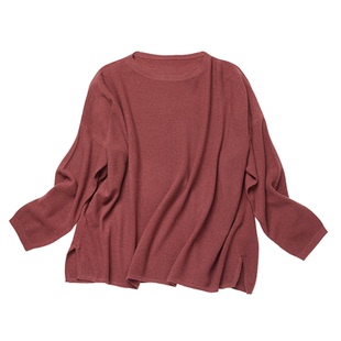 ＜四季有时＞圆领阔版疙瘩针套头衫 NGCX25151