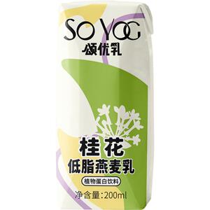 颂优乳 燕麦乳低脂无糖香浓营养早餐奶燕麦奶桂花味 咖啡拿铁伴侣