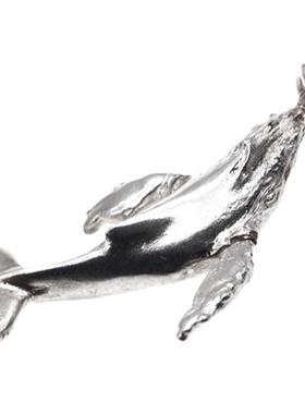 原创鲸鱼情侣纯银项链新奇手工