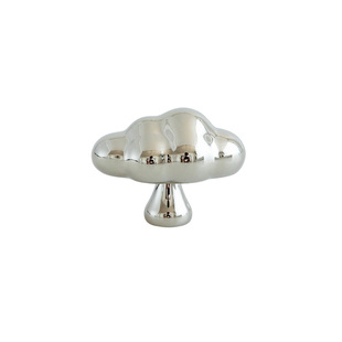 中古风钛银色法式柜门把手衣橱柜门抽屉拉手黄铜极简小拉手