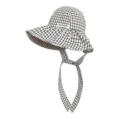 度假可爱甜美格子渔夫帽
