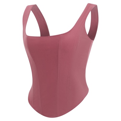 Square collar backless vest top for women 方领露背背心上衣女
