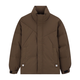 MindBridge2025年冬肌理感立领羽绒服男士纯色宽松保暖外套面包服