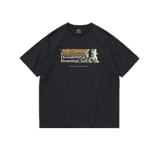 714street凉感速干透气短袖T恤男2025夏季新款宽松跑步印花防晒衣