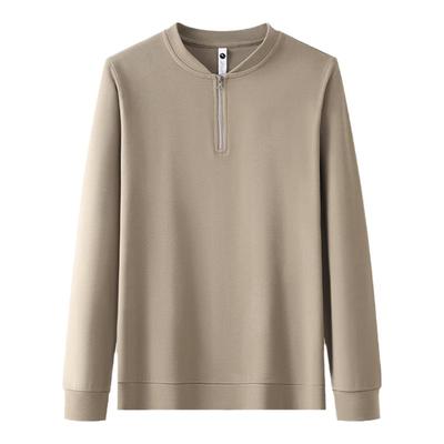 自发热磨毛保暖德绒半拉链卫衣男