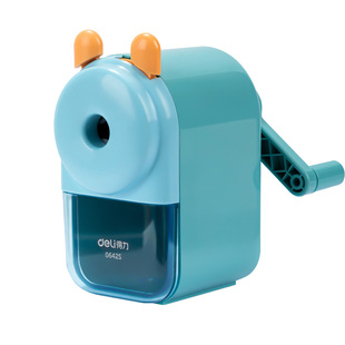 得力卷笔刀手摇转笔刀小学生专用大口径削笔器特粗洞洞笔加粗铅笔自动进铅美术生炭笔速写幼儿园儿童刨笔机旋